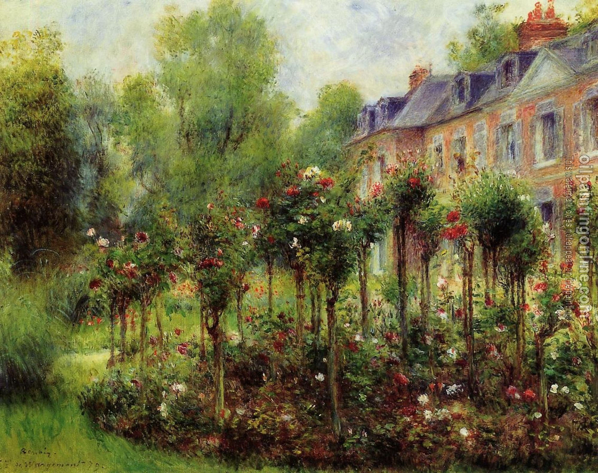 Renoir, Pierre Auguste - The Rose Garden at Wargemont